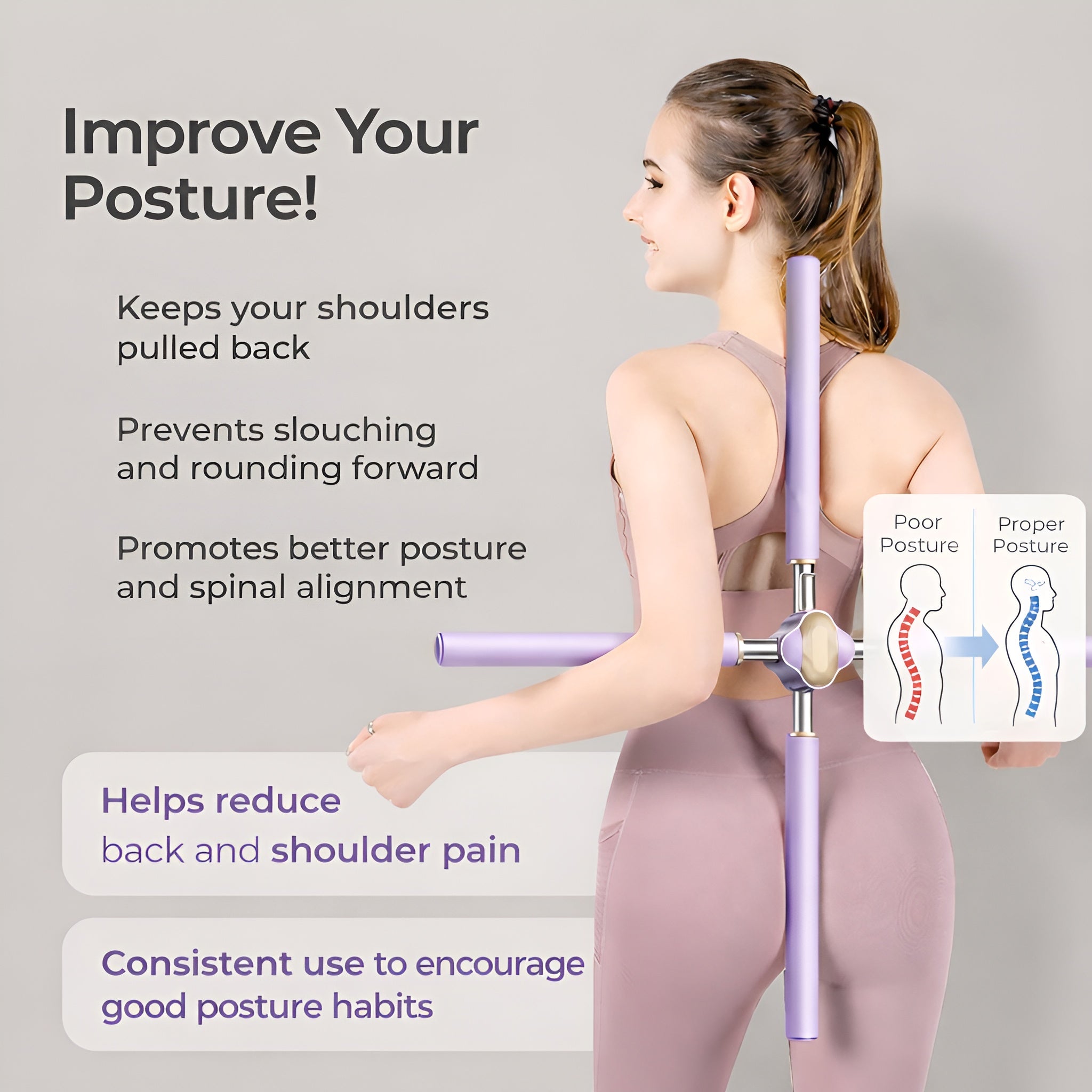 Zenbar - Yoga Cross Stick for Posture Correction